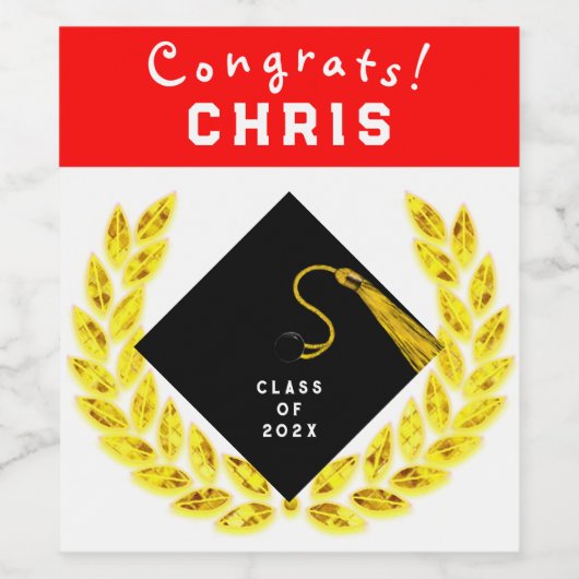 Graduation Party Gift Wijn Etiket (Enkel label)