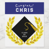 Graduation Party Gift Wijn Etiket (Enkel label)