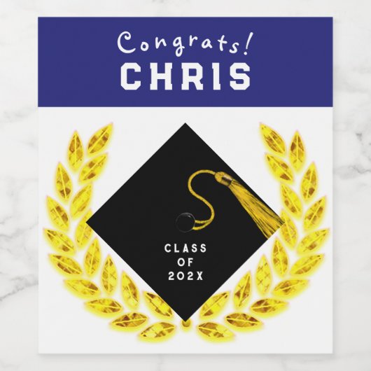 Graduation Party Gift Wijn Etiket (Enkel label)