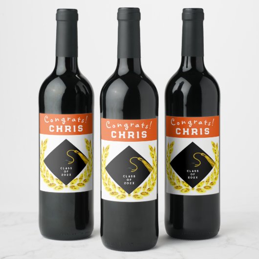 Graduation Party Gift Wijn Etiket (Flessen)