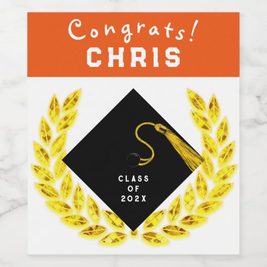 Graduation Party Gift Wijn Etiket (Enkel label)