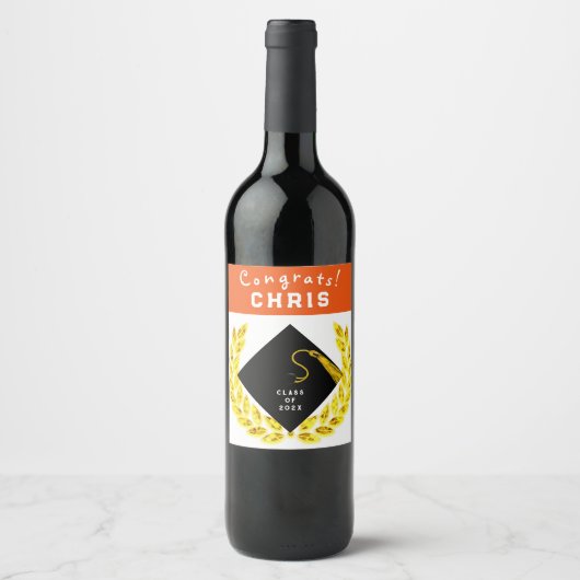 Graduation Party Gift Wijn Etiket (Voorkant)