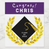 Graduation Party Gift Wijn Etiket (Enkel label)