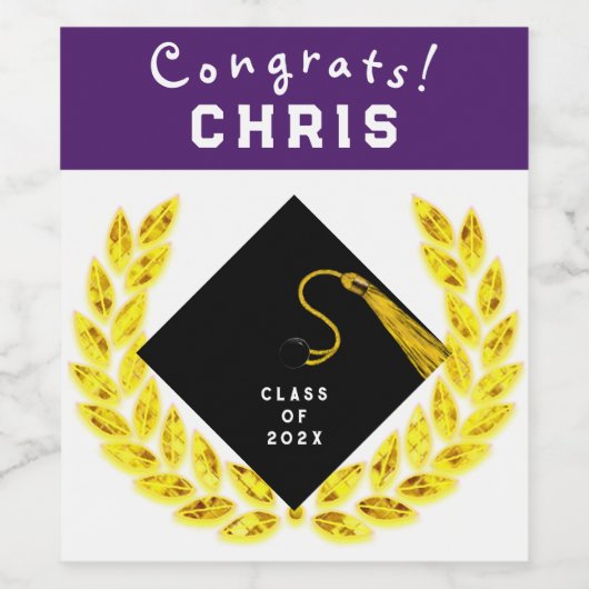 Graduation Party Gift Wijn Etiket (Enkel label)