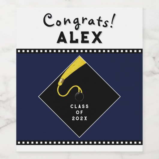 Graduation Party Gift Wijn Etiket (Enkel label)