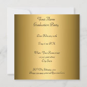 Graduation Party Gifts Gold Black Kaart (Achterkant)