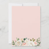 Graduation Party Girly Blush Pink Floral Kaart (Achterkant)