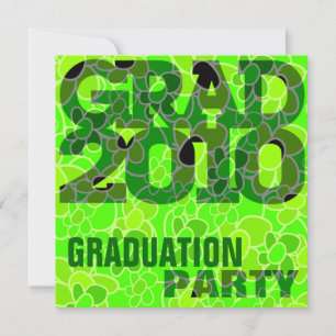 Graduation Party Go Green Invitation Kaart