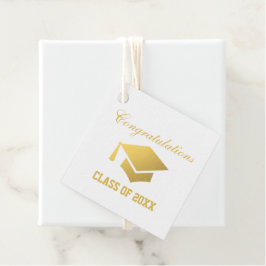 Graduation Party Gold Bedankjes Labels