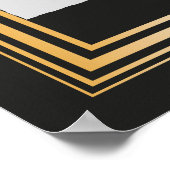 Graduation Party Gold en zwart Photo Booth Lijst Poster (Hoek)