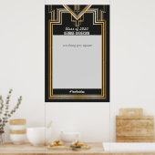 Graduation Party Gold en zwart Photo Booth Lijst Poster (Keuken)