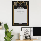 Graduation Party Gold en zwart Photo Booth Lijst Poster (Thuiskantoor)