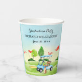 Graduation Party Golf Theme Papieren Bekers (Achterkant)