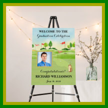 Graduation Party Golf Welcome Foam Board