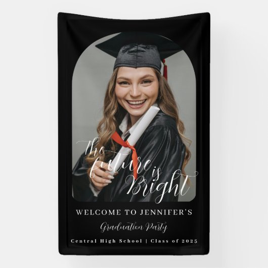 Graduation Party Graduate Photo Welcome Spandoek (Verticaal)