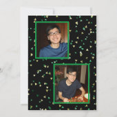 Graduation Party-Green Black School Colors-2 Foto Kaart (Achterkant)