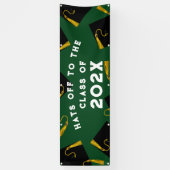 Graduation Party Green Congrats Spandoek (Verticaal)