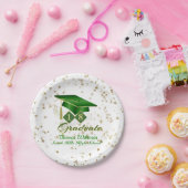 Graduation Party Green & Gold 20XX Papieren Bordje (Feest)