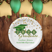 Graduation Party Green & Gold 20XX Papieren Bordje