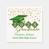Graduation Party Green & Gold 20XX Servet (Voorkant)