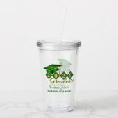 Graduation Party Green Gold persoonlijke Acryl Drinkbeker (Achterkant)