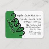 Graduation Party Green Photo Insert Kaart 2023 (Voorkant)