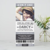 Graduation party grijs and Black Soccer Kaart (Staand voorkant)