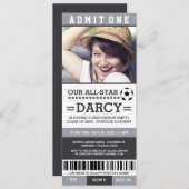 Graduation party grijs and Black Soccer Kaart (Voorkant / Achterkant)