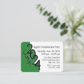 Graduation Party Groene foto invoegen Kaart 2024 (Staand voorkant)