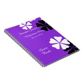 Graduation Party Guest Book Paars & White Floral Notitieboek (Rechterzijde)