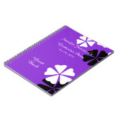 Graduation Party Guest Book Paars & White Floral Notitieboek (Linkerzijde)