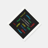 Graduation Party Herhalende namen Zwart papier Servetten (Hoek)