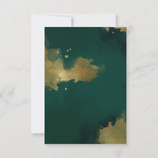 Graduation Party Invintation Black and Gold RSVP Kaartje (Achterkant)