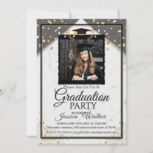 Graduation Party Invitation 2026 Kaart (Voorkant)