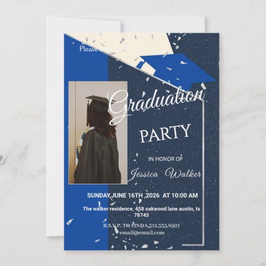 Graduation Party Invitation 2026 Kaart (Voorkant)
