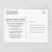 Graduation Party Invitation Afstuderen Photo Blk Uitnodiging Briefkaart (Achterkant)