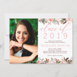 Graduation Party Invitation, Boho Kaart