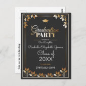 Graduation Party Invitation Briefkaart (Voorkant / Achterkant)