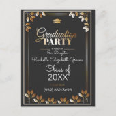 Graduation Party Invitation Briefkaart (Voorkant)