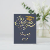 Graduation Party Invitation Briefkaart (Staand voorkant)