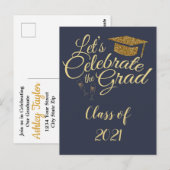 Graduation Party Invitation Briefkaart (Voorkant / Achterkant)