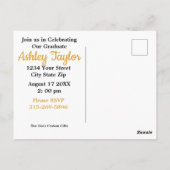 Graduation Party Invitation Briefkaart (Achterkant)