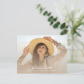 Graduation Party Invitation Briefkaart met foto (Staand voorkant)