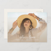 Graduation Party Invitation Briefkaart met foto (Voorkant / Achterkant)