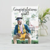 Graduation Party Invitation Congrats Afstudeerder Kaart (Staand voorkant)