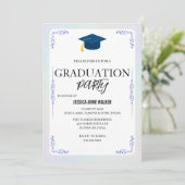 Graduation Party Invitation Elegant Gold Editable  Kaart (Staand voorkant)
