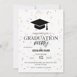 Graduation Party Invitation Elegant Gold Editable  Kaart