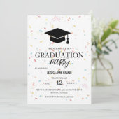 Graduation Party Invitation Elegant Gold Editable Kaart (Staand voorkant)