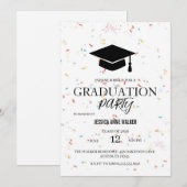Graduation Party Invitation Elegant Gold Editable Kaart (Voorkant / Achterkant)