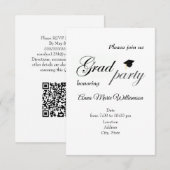Graduation Party Invitation enclosure card Informatiekaartje (Voorkant / Achterkant)